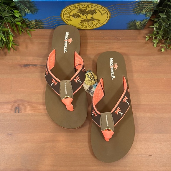Margaritaville Shoes Margaritaville Womens Palm Trees Flip Flops Poshmark